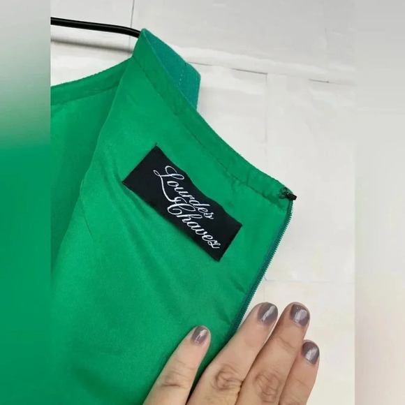 Lourdes Chávez emeral green sheath dress size medium - Picture 8 of 14